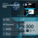 CARTUCHO INKJET HP 300 NEGRO - resumen de atributos