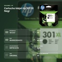 CARTUCHO INKJET HP 301 XL NEGR - resumen de atributos