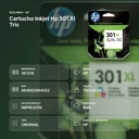 CARTUCHO INKJET HP 301 XL TRIC - resumen de atributos