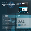 CARTUCHO INKJET HP 364 CYAN - resumen de atributos