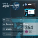 CARTUCHO INKJET HP 364 MAGENTA - resumen de atributos
