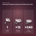 PINZAS PARA PAPELES ERICHKRAUSE 25 MM CAJA 12 UDS - formato de venta: paquete de 12, caja de 240