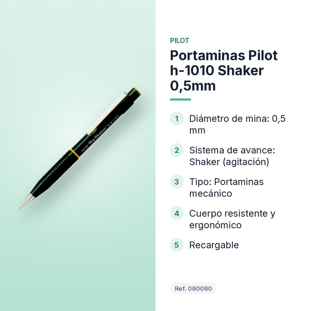 PORTAMINAS PILOT H-1010 SHAKER 0,5MM - características principales