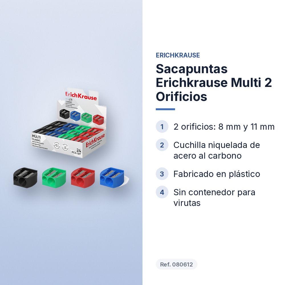 SACAPUNTAS ERICHKRAUSE MULTI 2 ORIFICIOS - características principales