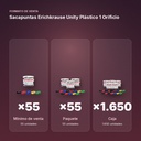SACAPUNTAS ERICHKRAUSE UNITY PLÁSTICO 1 ORIFICIO - formato de venta: paquete de 55, caja de 1650, palé de 3300