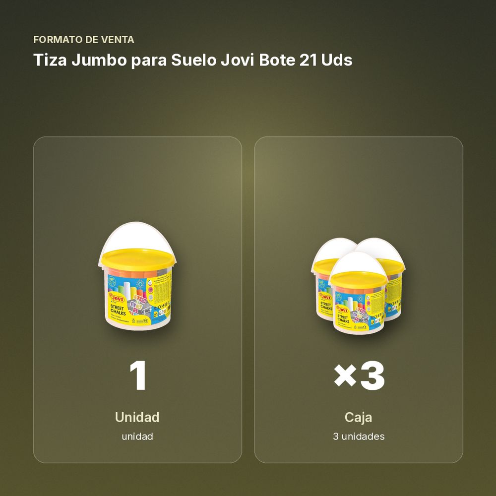 TIZA JUMBO PARA SUELO JOVI BOTE 21 UDS - formato de venta: caja de 3