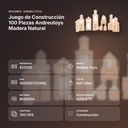 JUEGO DE CONSTRUCCIÓN 100 PIEZAS ANDREUTOYS MADERA NATURAL - resumen de atributos
