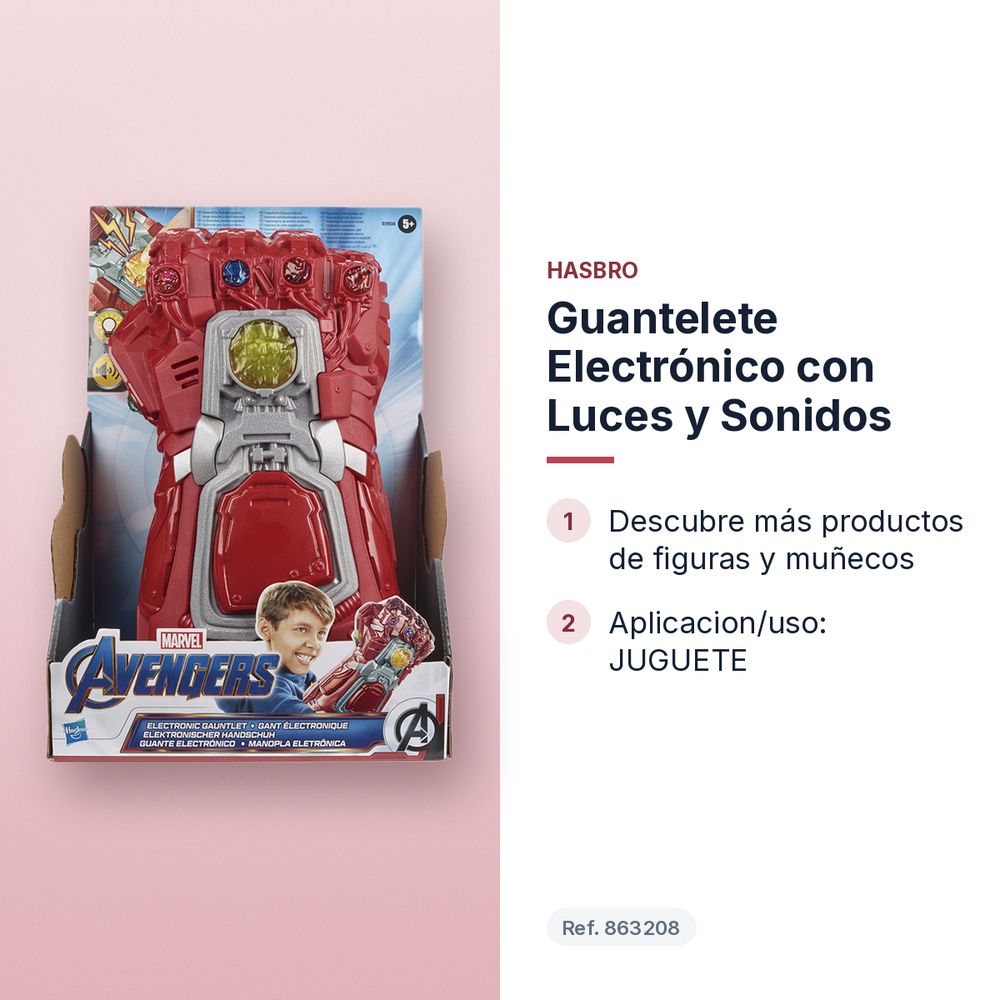 GUANTELETE ELECTRÓNICO CON LUCES Y SONIDOS  - características principales