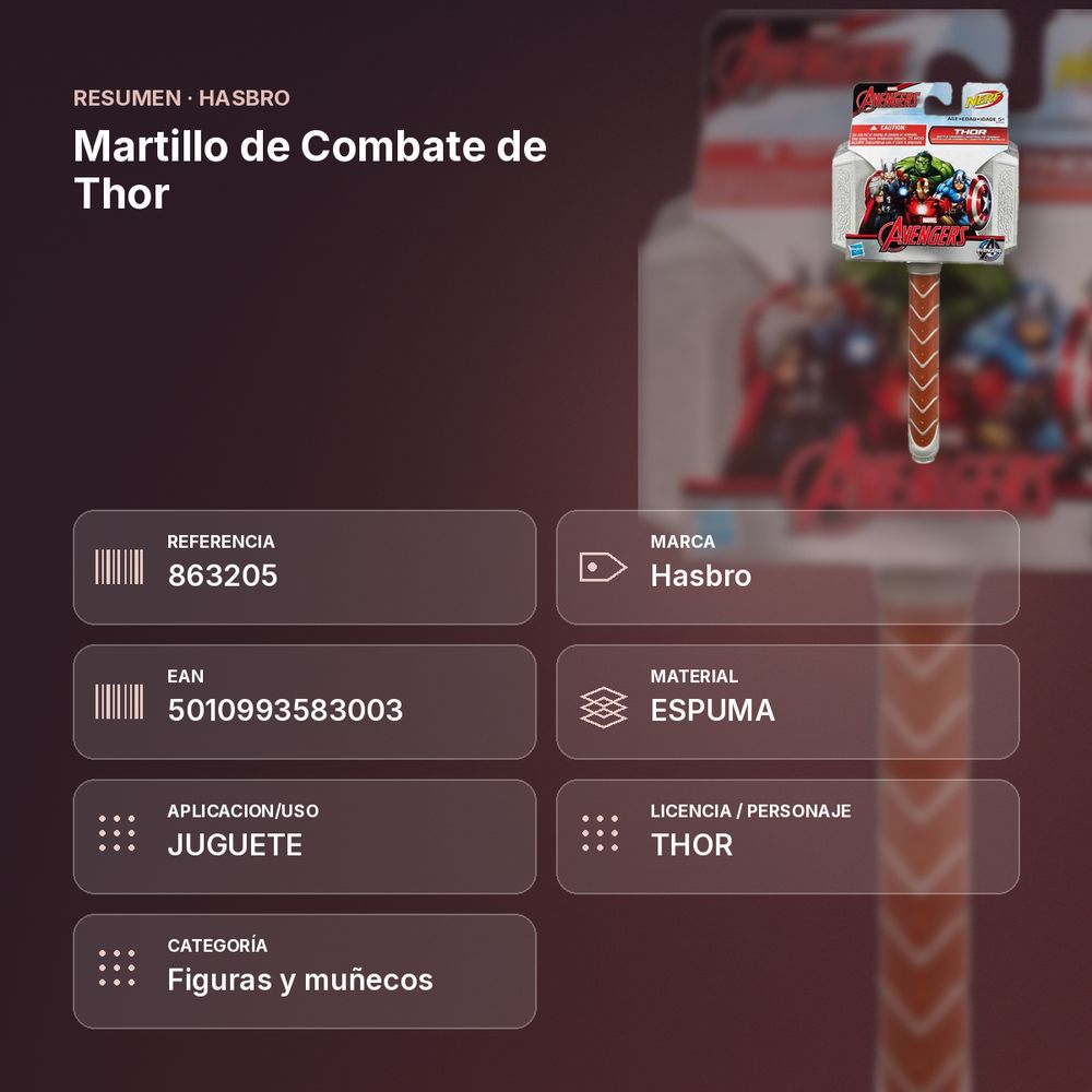 MARTILLO DE COMBATE DE THOR  - resumen de atributos