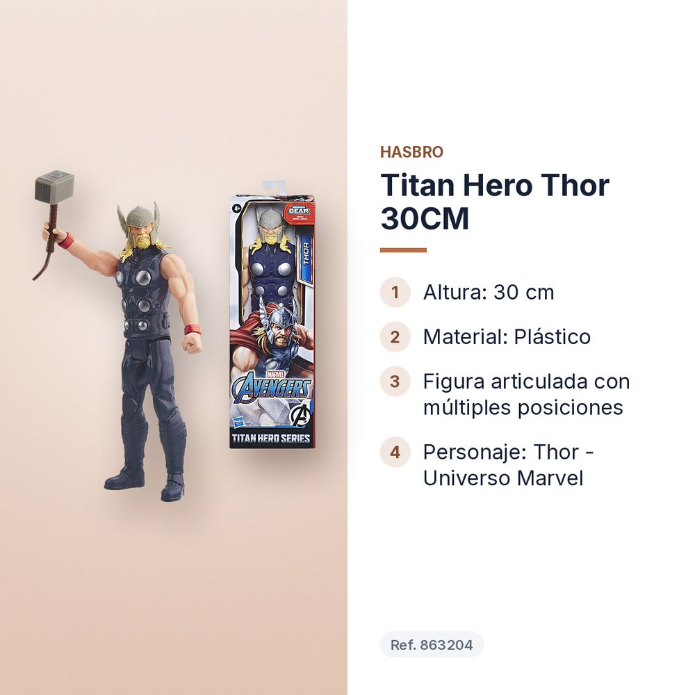 TITAN HERO THOR 30CM - características principales