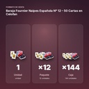 BARAJA FOURNIER NAIPES ESPAÑOLA Nº 12 – 50 CARTAS EN CELOFAN - formato de venta: paquete de 12, caja de 144