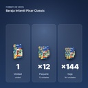 BARAJA INFANTIL PIXAR CLASSIC - formato de venta: paquete de 12, caja de 144