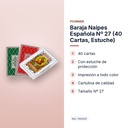 BARAJA NAIPES ESPAÑOLA Nº 27 (40 CARTAS, ESTUCHE) - características principales