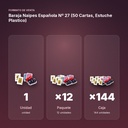 BARAJA NAIPES ESPAÑOLA Nº 27 (50 CARTAS, ESTUCHE PLASTICO) - formato de venta: paquete de 12, caja de 144