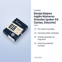 BARAJA NAIPES INGLÉS NÚMEROS GRANDES (POKER 54 CARTAS, ESTUCHE) - características principales