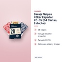 BARAJA NAIPES PÓKER ESPAÑOL 20-55 (54 CARTAS, ESTUCHE) - características principales
