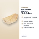 BARQUETA DE MADERA 17×8,5×2CM  - características principales
