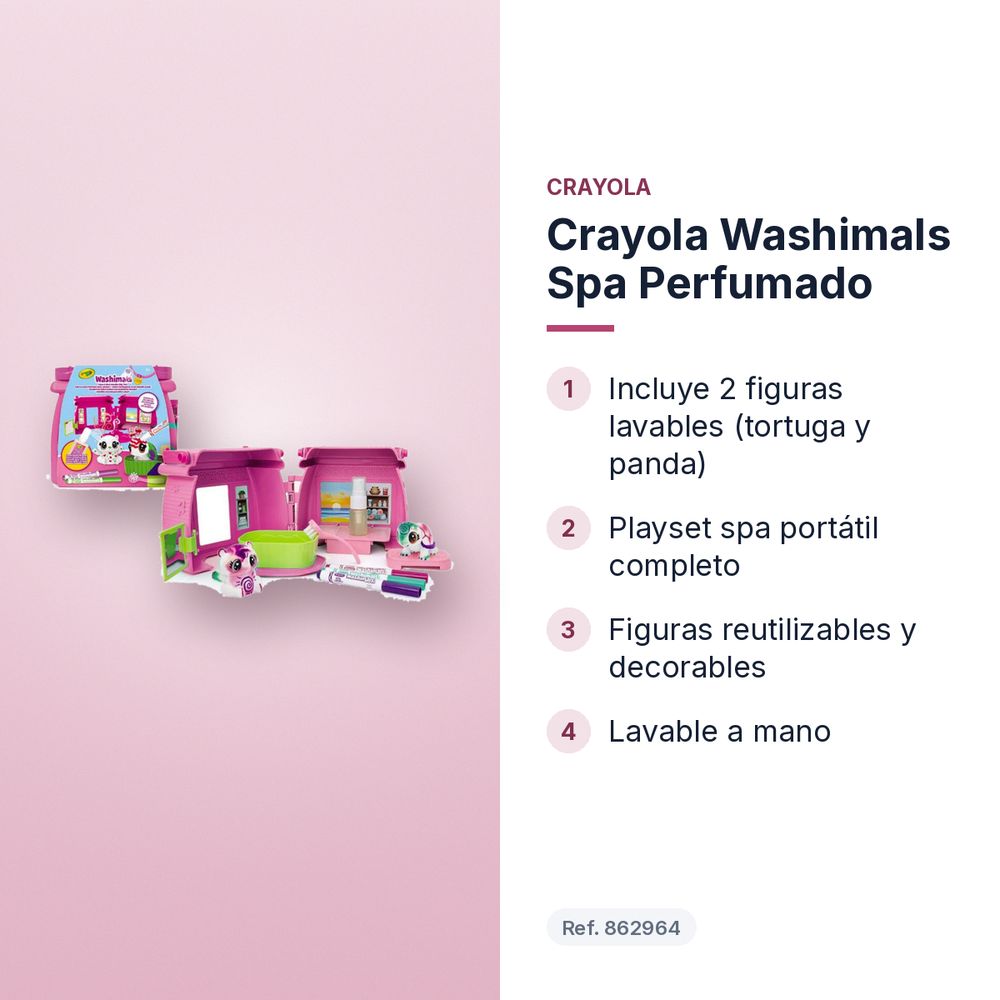 CRAYOLA WASHIMALS SPA PERFUMADO - características principales