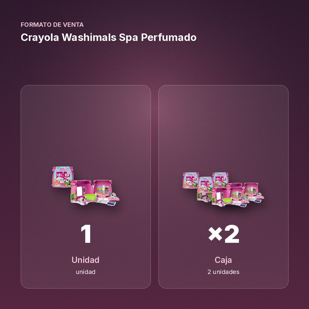 CRAYOLA WASHIMALS SPA PERFUMADO - formato de venta: caja de 2