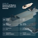 DOMINÓ DE MADERA PERSONALIZABLE CON ESTUCHE - resumen de atributos