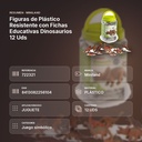 FIGURAS DE PLÁSTICO RESISTENTE CON FICHAS EDUCATIVAS DINOSAURIOS 12 UDS - resumen de atributos