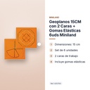 GEOPLANOS 15CM CON 2 CARAS + GOMAS ELÁSTICAS 6UDS MINILAND - características principales