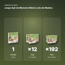 JUEGO APLI DE MEMORIA MEMO LOTO DE MADERA - formato de venta: caja de 12, palé de 192