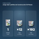 JUEGO APLI LADRILLOS DE CONSTRUCCIÓN 50 PIEZAS - formato de venta: caja de 12, palé de 192