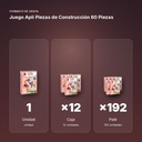 JUEGO APLI PIEZAS DE CONSTRUCCIÓN 60 PIEZAS - formato de venta: caja de 12, palé de 192