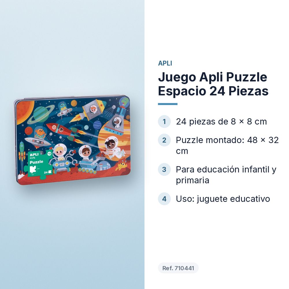 JUEGO APLI PUZZLE ESPACIO 24 PIEZAS - características principales