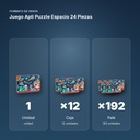 JUEGO APLI PUZZLE ESPACIO 24 PIEZAS - formato de venta: caja de 12, palé de 192