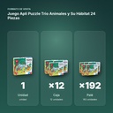 JUEGO APLI PUZZLE TRIO ANIMALES Y SU HÁBITAT 24 PIEZAS - formato de venta: caja de 12, palé de 192