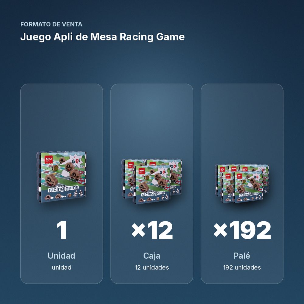 JUEGO APLI DE MESA RACING GAME  - formato de venta: caja de 12, palé de 192