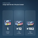 JUEGO APLI SET DE 3 PUZZLE CIUDAD - formato de venta: caja de 12, palé de 192
