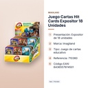 JUEGO CARTAS HIT CARDS EXPOSITOR 18 UNIDADES - características principales