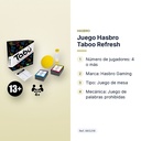 JUEGO HASBRO TABOO REFRESH  - características principales