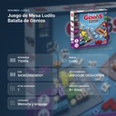 JUEGO DE MESA LUDILO BATALLA DE GENIOS  - resumen de atributos