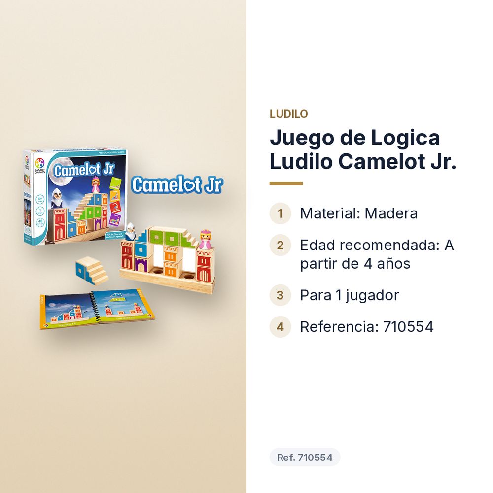 JUEGO DE LOGICA LUDILO CAMELOT JR.  - características principales