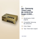 HP - SAMSUNG TONER LASER ML-3310/3710 NEGRO 5.000 PAGINAS - características principales