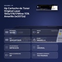 HP CARTUCHO DE TONER ORIGINAL LASER 150A/178/179FNW  117A AMARILLO (W2072A) - resumen de atributos
