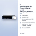 HP CARTUCHO DE TONER ORIGINAL LASER 150A/178/179FNW  117A CIAN (W2071A) - características principales