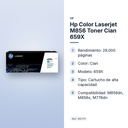 HP COLOR LASERJET M856 TONER CIAN 659X - características principales