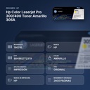 HP COLOR LASERJET PRO 300/400 TONER AMARILLO 305A - resumen de atributos