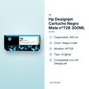 HP DESIGNJET CARTUCHO NEGRO MATE Nº726 300ML - características principales