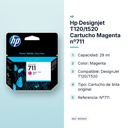 HP DESIGNJET T120/T520 CARTUCHO MAGENTA Nº711 - características principales