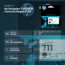 HP DESIGNJET T120/T520 CARTUCHO NEGRO Nº711 - resumen de atributos