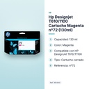 HP DESIGNJET T610/1100 CARTUCHO MAGENTA Nº72 (130ML) - características principales