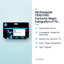 HP DESIGNJET T610/1100 CARTUCHO NEGRO FOTOGRAFICO Nº72 (130ML) - características principales