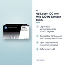 HP LASER 1001NW, MFP 1201N TAMBOR 144A - características principales