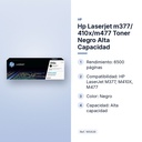HP LASERJET  M377/ 410X/M477  TONER NEGRO ALTA CAPACIDAD - características principales